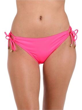 La Blanca Neon Pink Side-Tie Bikini Bottom
